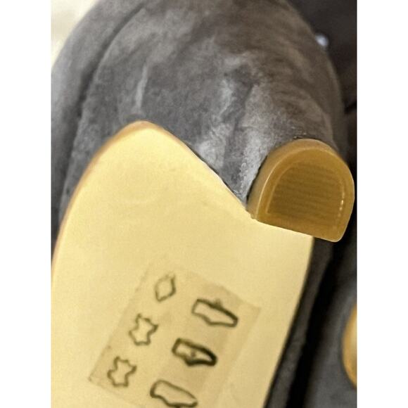 PETITE MENDIGOTE •40/ 9• Merion Ankle Boots Bootie Grey Suede Scalloped NEW $348 - Picture 11 of 13